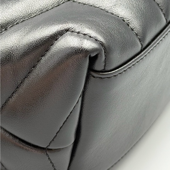 Yves Saint Laurent Black Quilted Leather Shoulder Bag with Silver Hardware - Picture 5 of 13